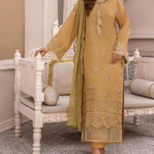 3 PC Embroidered Unstitched Premium Suit