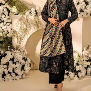 3Pc Digital Printed Unstitched Suit – KOK19