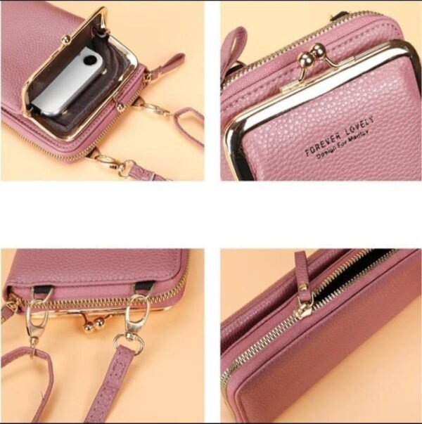 Girl's PU Leather Textured Shoulder Bag - Image 13