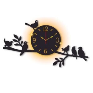 Sparrow Design Laminated Wall Clock With Backlight