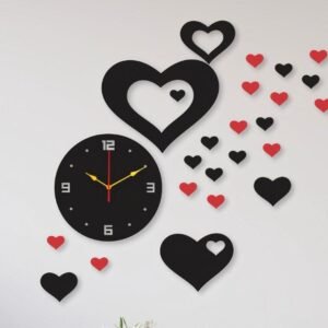 Stylish 3D Art MDF Wood Wall Clock