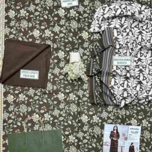 Buy Unstitched Linen Printed 3pcs Suits in Pakistan – Stylish & Affordable Collection