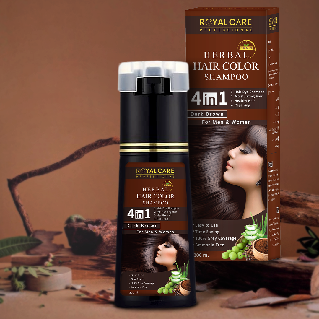 4 IN 1 Herbal Hair Color Shampoo with Keratin, Alovera & Conditioner