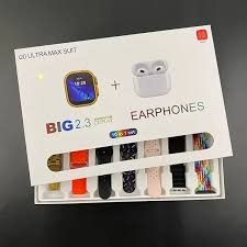 i20 ULTRA MAX SUIT Smart watch 10 in 1 Airpods pro with 7 different straps
