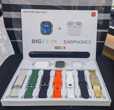 i20 ULTRA MAX SUIT Smart watch 10 in 1 Airpods pro with 7 different straps
