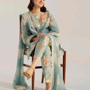 Premium 3 Pcs Women’s Unstitched Suit – Stylish Printed Lawn for Every Occasion