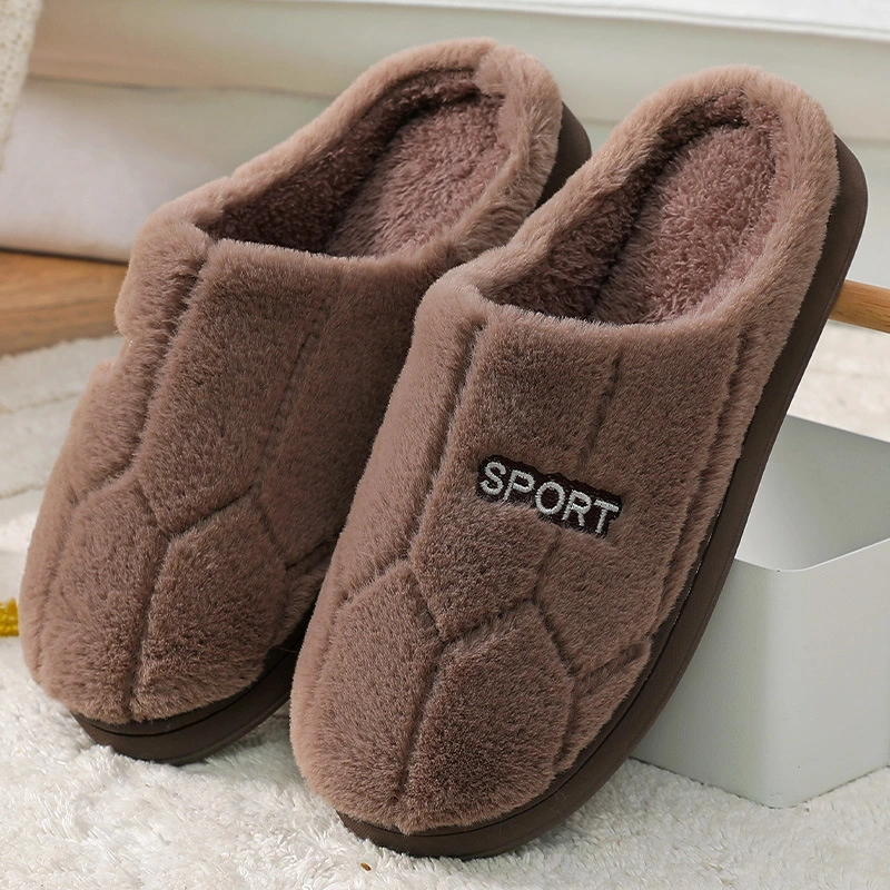 2026 New winter cotton slippers warm thickened anti-slip indoor cotton shoes mens - Image 3