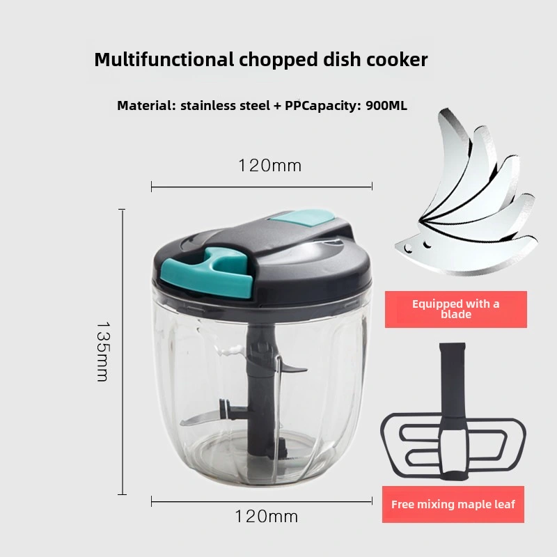 900ml Household Manual blender dumpling filling and vegetable chopper - Image 2
