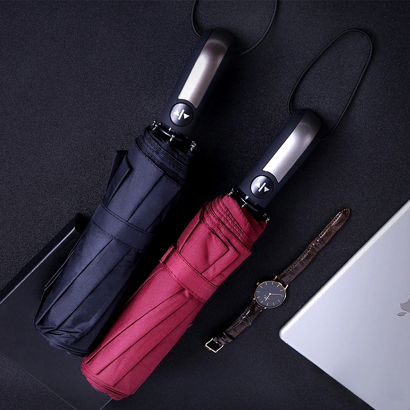 Premium Compact Automatic Folding Umbrella with Waterproof Travel Case - Image 2