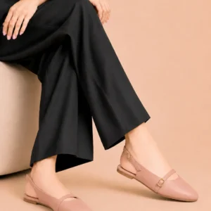 Elegant Slingback Pointed Toe Flats – 075 – Pink