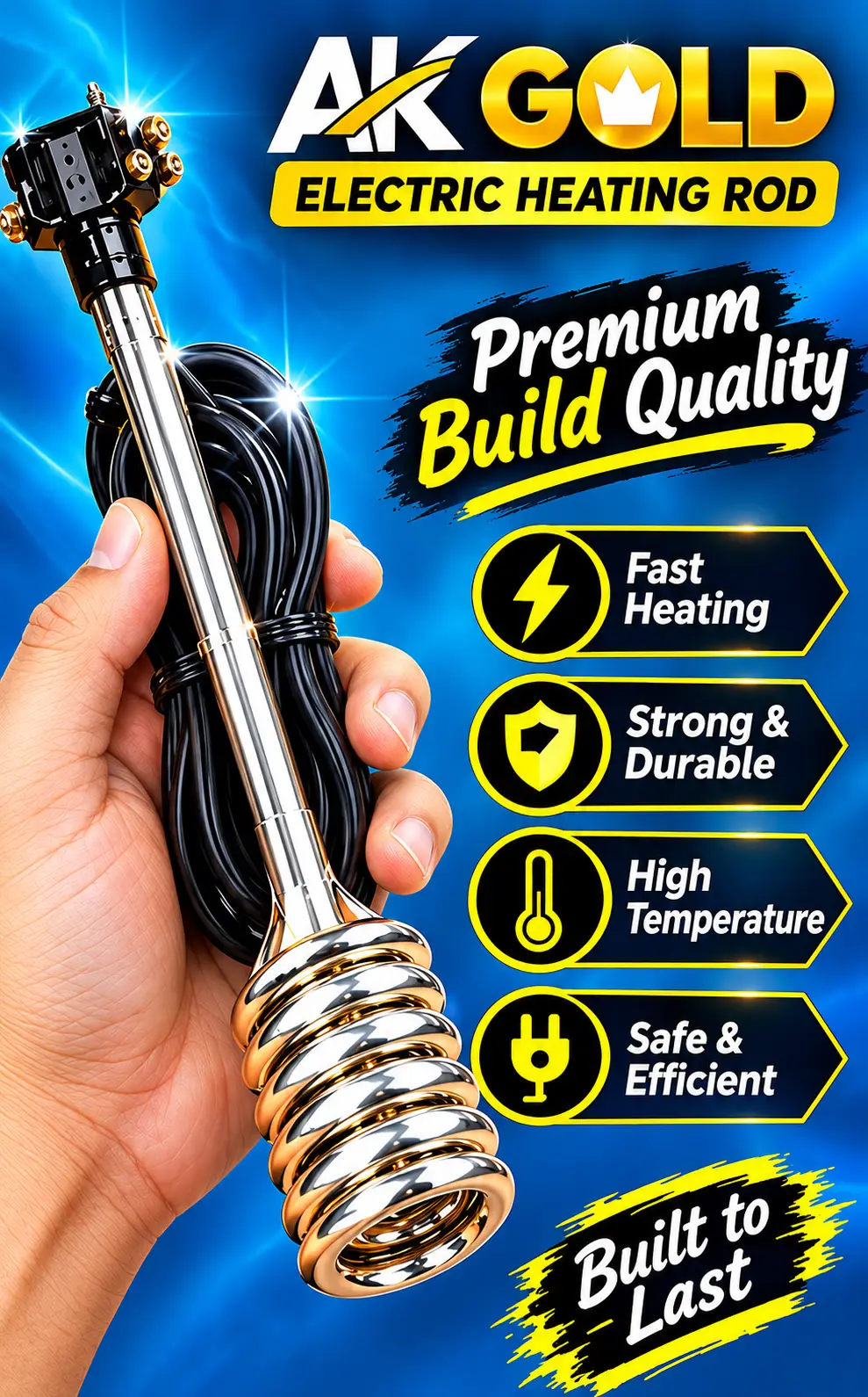 AK GOLD Electric Water Heating Rod - Image 4