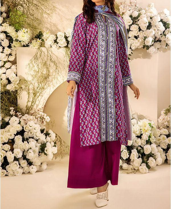 3 pc Women Unstitched Suit – Digitally Printed