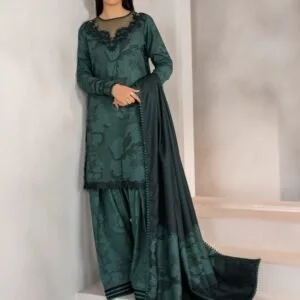 Heavy Embroidered Lawn 3PC Suit with Ready-to-Wear Dupatta